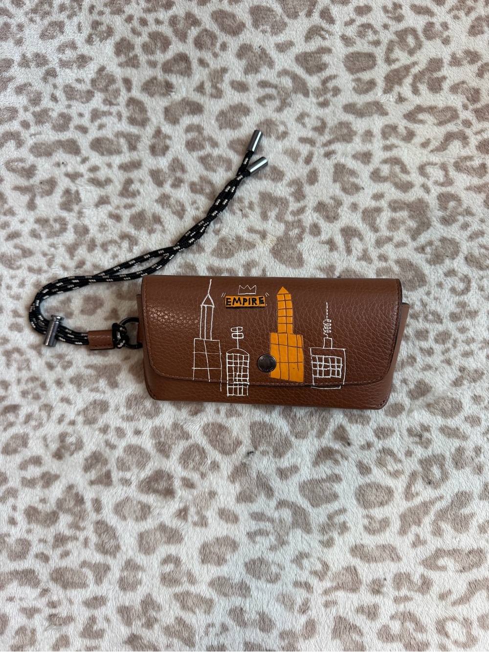 Coach x Jean-Michel Basquiat Brown New York City Skyline Sunglasses Case